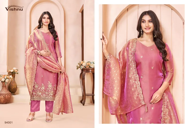 Kangana By Vishnu German Silk Dress Material